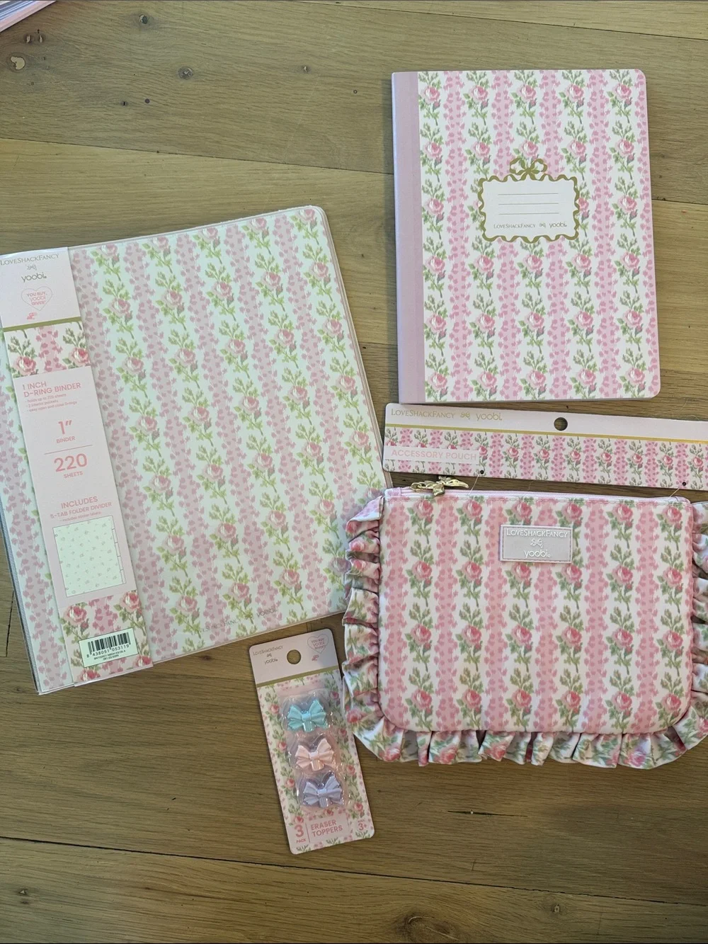LoveShackFancy x yoobi Strawberry Macaroon bundle